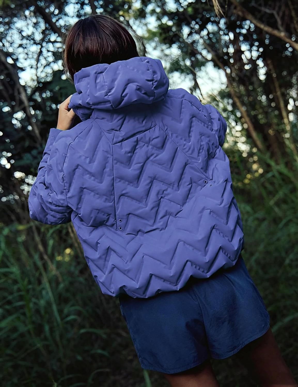 image:imageSpringrain Womens Quilted Zip Up Puffer Jacket Outdoor CoatPurple