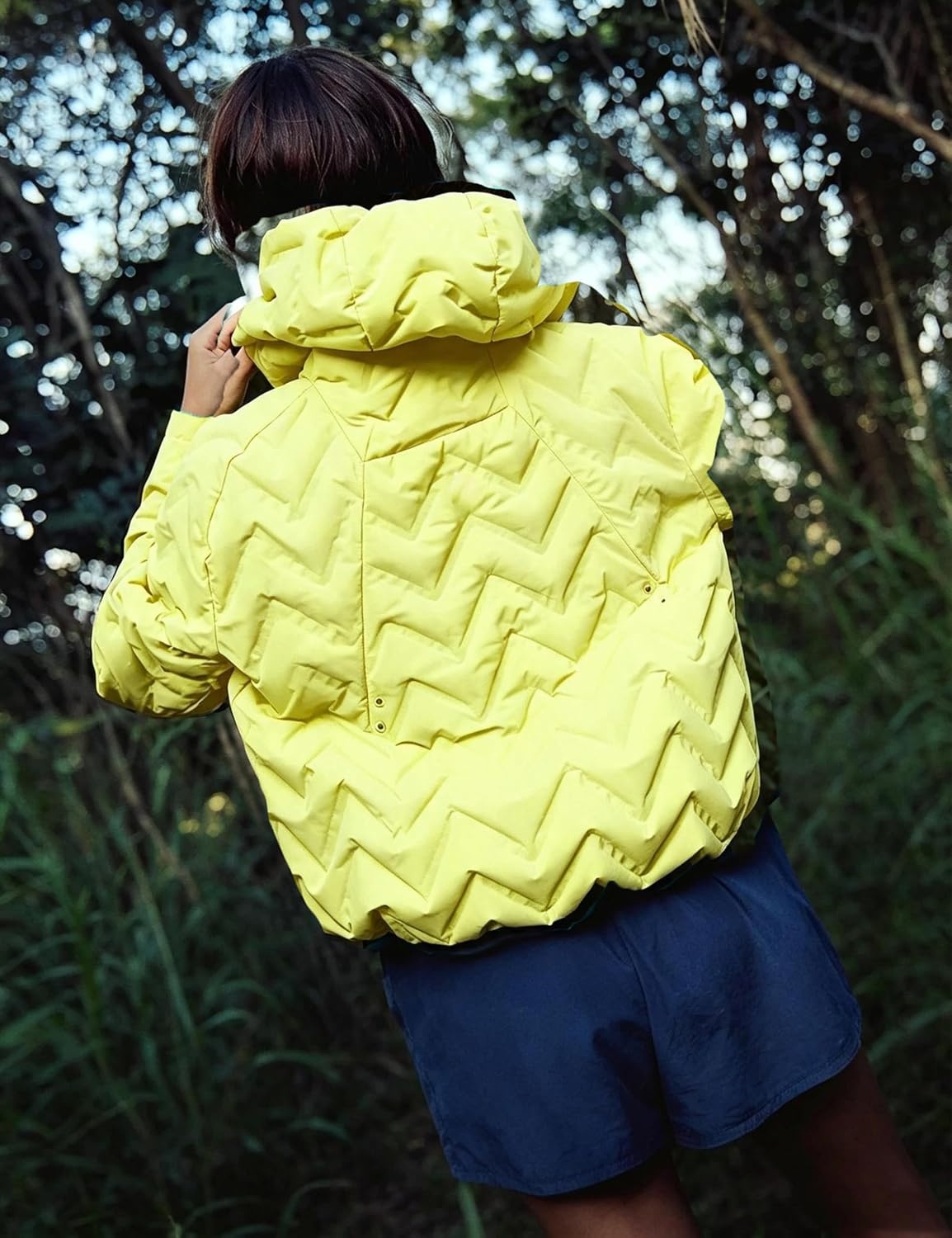 image:imageSpringrain Womens Quilted Zip Up Puffer Jacket Outdoor CoatYellow