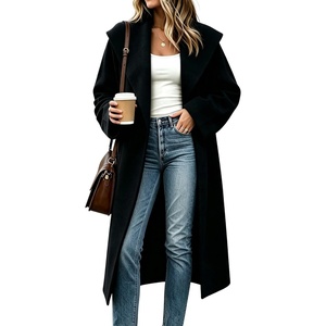 Springrain Women’s Shawl Collar Cardigan Coat Knit Sweater(Black)