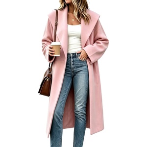 Springrain Women’s Shawl Collar Cardigan Coat Knit Sweater(Pink)