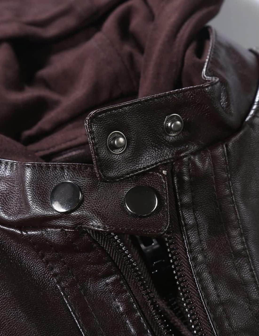 image:imageSpringrain Womens Faux Leather Jacket Moto Biker Coat for Fall and WinterCoffee