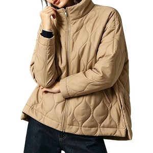 Springrain Women’s Quilted Puffer Jacket Oversized Winter Coat(Khaki)